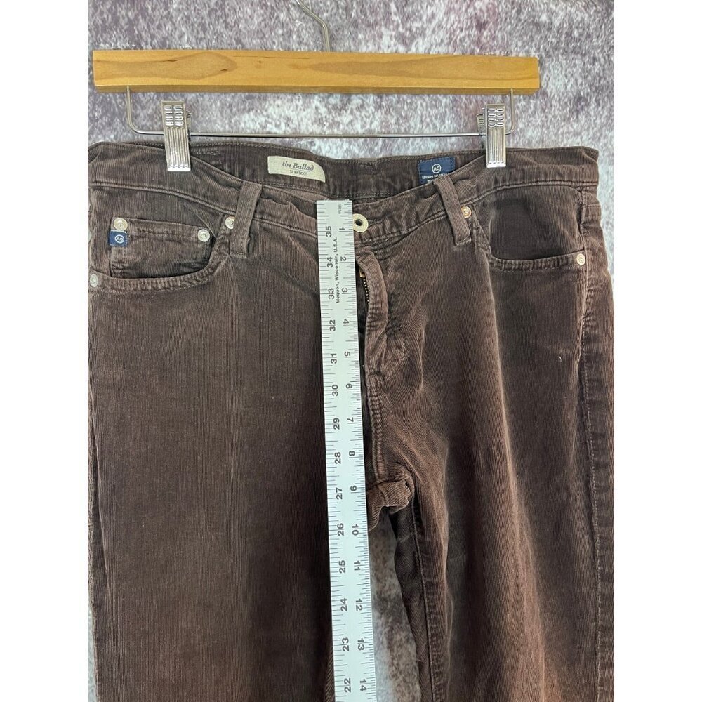 ADRIANO GOLDSCHMIED CORDUROY Pants 32R COFFEE BEAN THE BALLAD SLIM BOOT Mod Boho - Picture 7 of 15